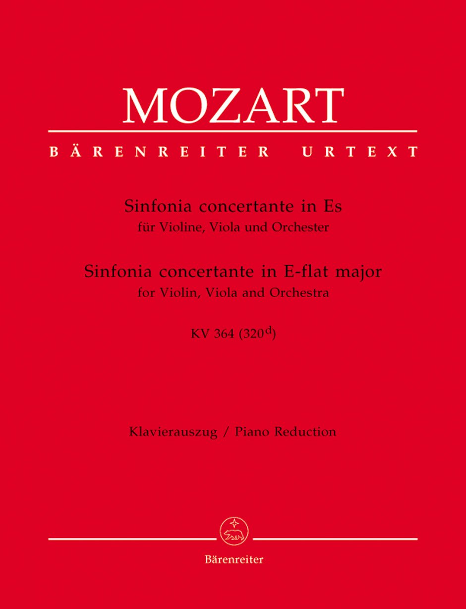 Sinfonia concertante für Violine, Viola und Orchester Es-Dur KV 364 (320d). Stimmen, Urtextausgabe: Konzertante Sinfonie. Klavierauszug nach dem Urtext der Neuen Mozart-Ausgabe Sheet Music