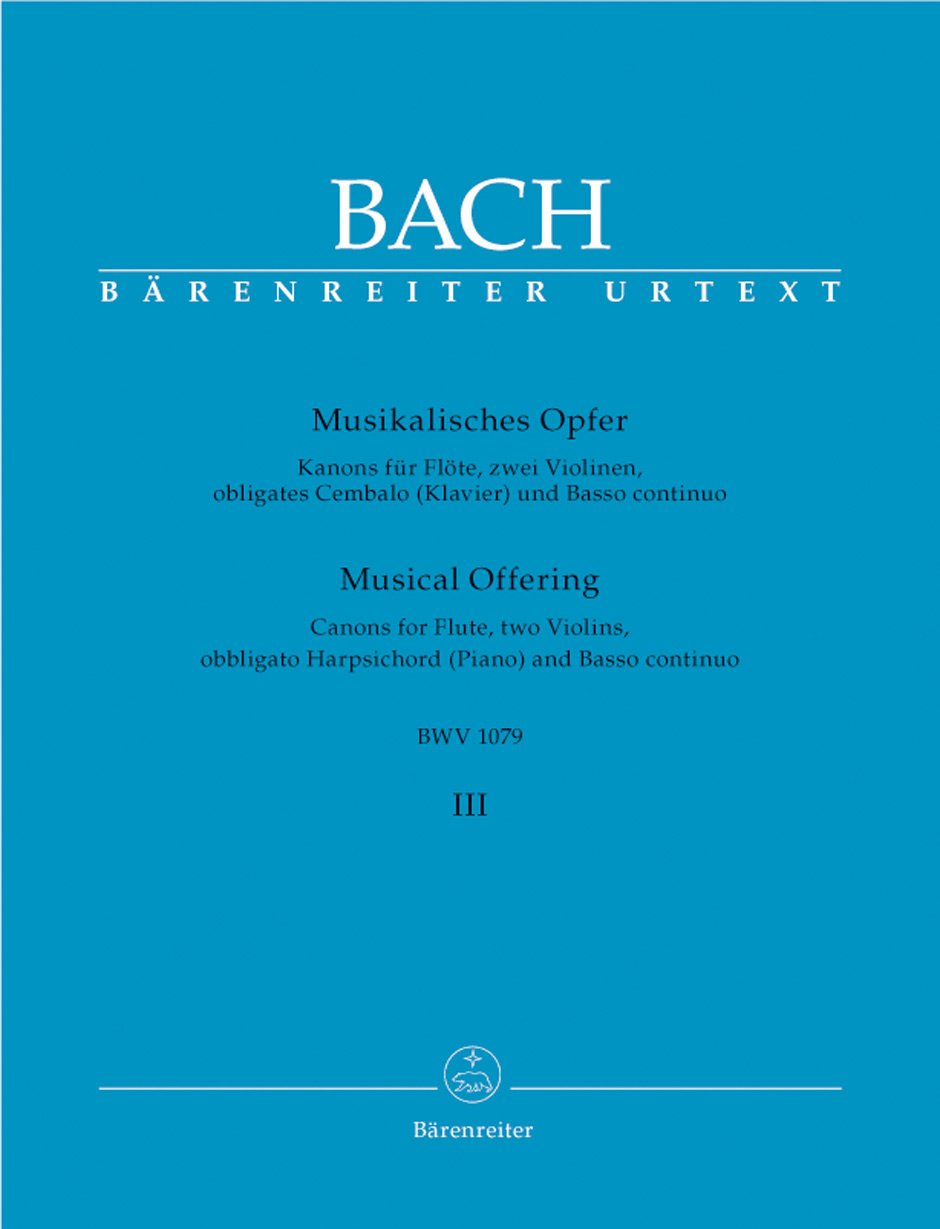 Musikalisches Opfer, Heft 3 BWV 1079. Partitur, Stimmensatz, Urtextausgabe Sheet Music