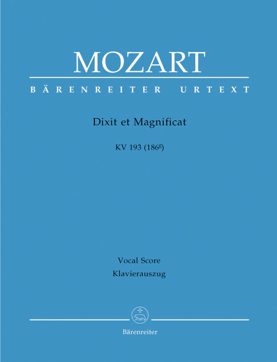 Dixit et Magnificat KV 193 (186g) --- Chant(SATB)/Piano book