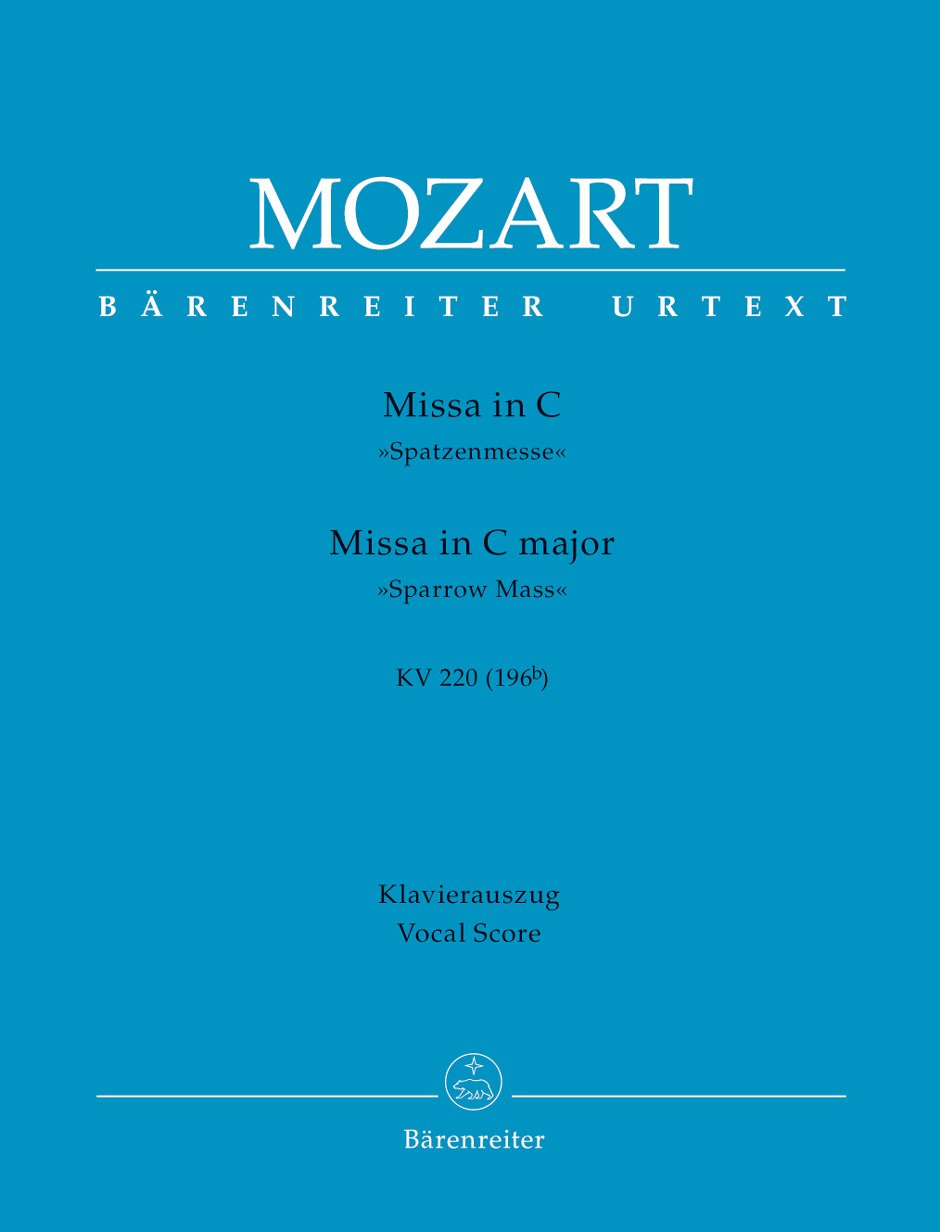 Missa C-Dur KV 220 (196b) Spatzenmesse. BÄRENREITER URTEXT. Klavierauszug, Urtextausgabe cd