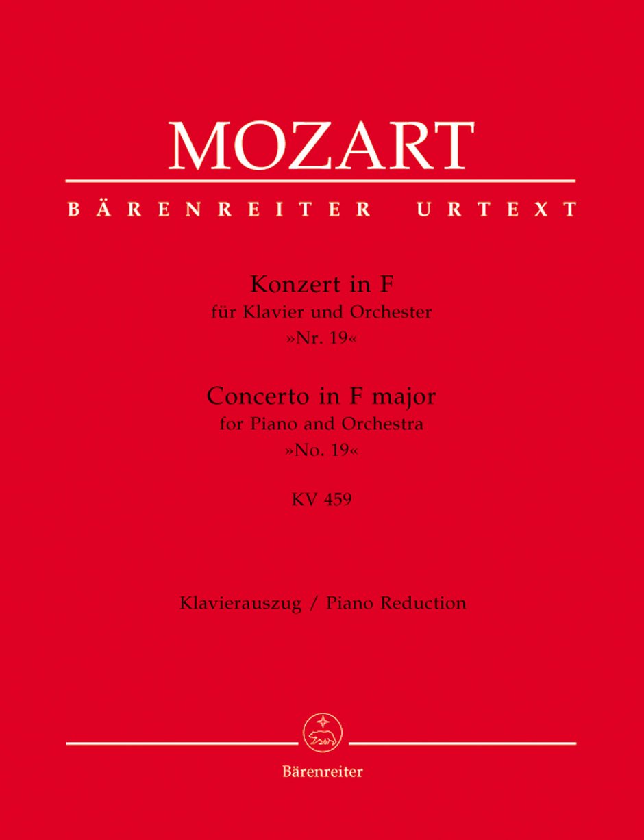 Konzert für Klavier und Orchester Nr. 19 F-Dur KV 459. Klavierauszug, Urtextausgabe Sheet Music
