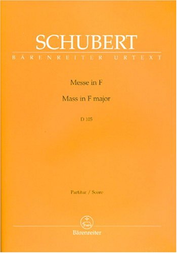 Messe in F : D 105 = Mass in F major. Books