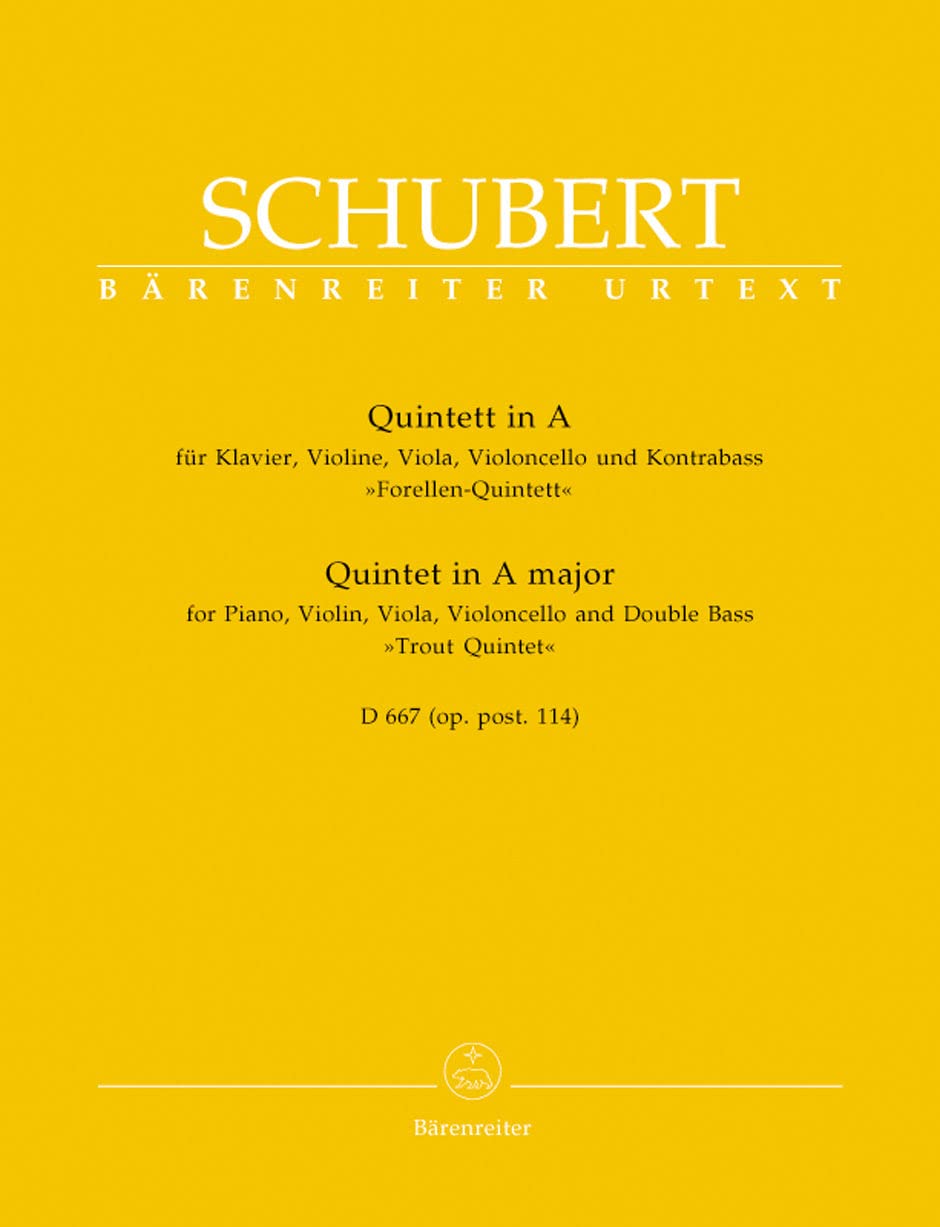Trout Quintet Amaj D667 Parts – Violett, Violoncello, Contrabass und Klavier – Set Sheet Music