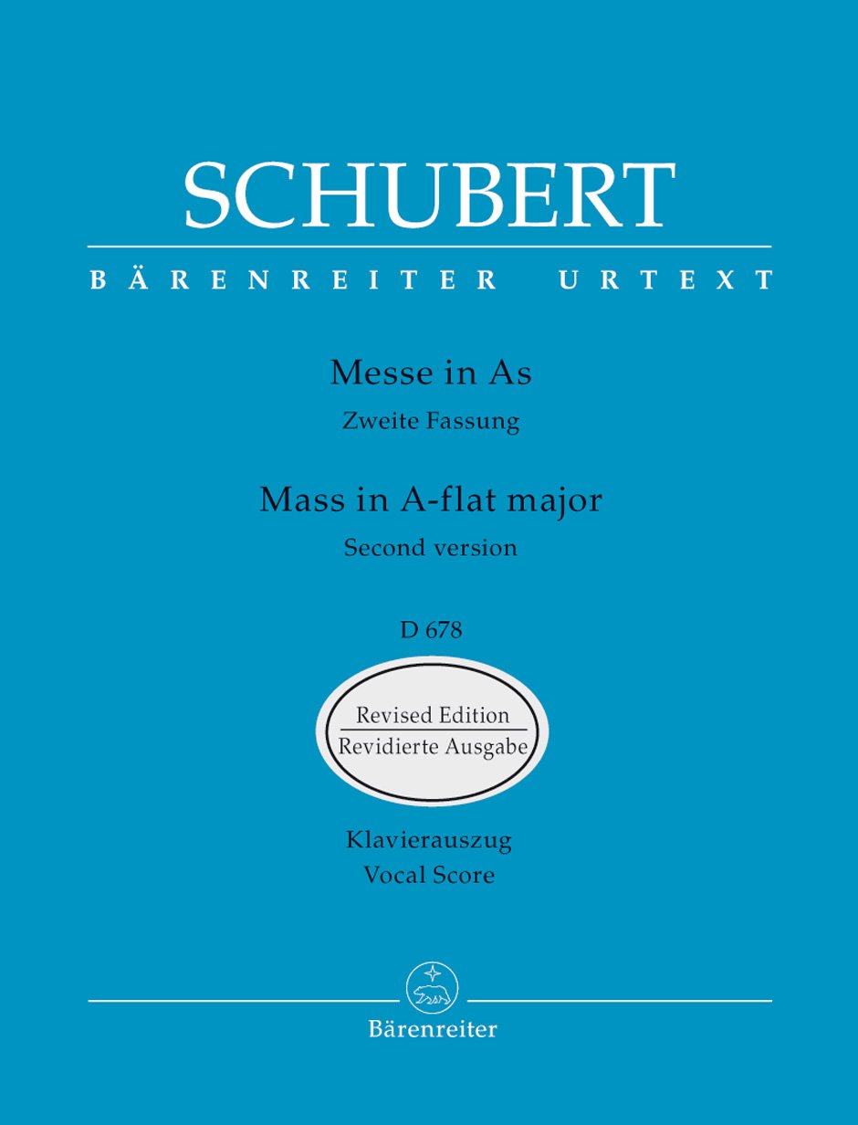 Messe As-Dur D 678 (Zweite Fassung mit der Variante des Osanna in excelsis und der Cum Sancto Spiritu-Fuge aus der ersten Fassung). Urtextausgabe Sheet Music