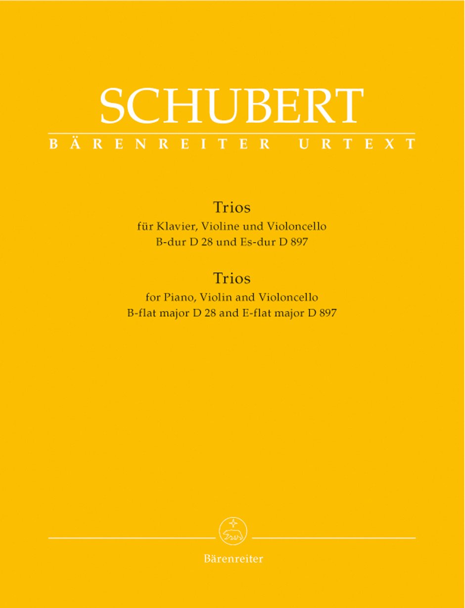 Trios für Klavier, Violine und Violoncello B-Dur/Es-Dur op. post 148 D 28, 897. Spielpartitur, Stimmensatz, Urtextausgabe, Sammelband Sheet Music