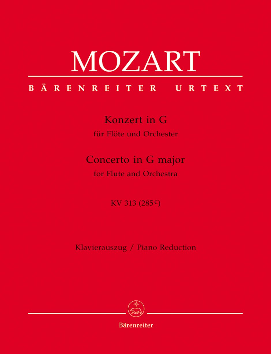 Konzert für Flöte und Orchester G-Dur KV 313 (285c). Klavierauszug, Urtextausgabe Sheet Music