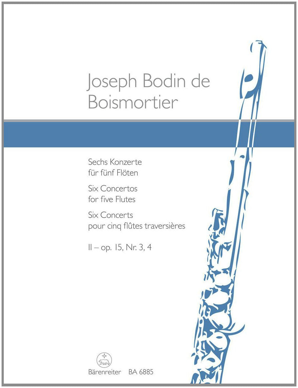 6 Konzerte für 5 Flöten. 2 Op. 15 Nr. 3, 4 Sheet Music