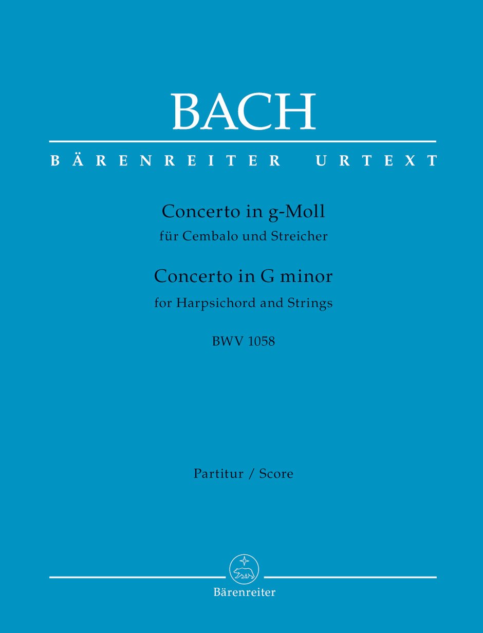 Concerto in g-Moll für Cembalo und Streicher BWV1058. Partitur Sheet Music
