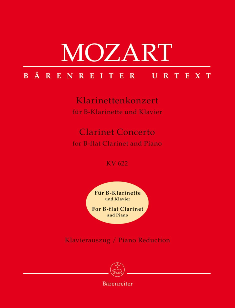 Klarinettenkonzert KV 622. Konzert in A für Klarinette und Orchester. Klavierauszug Sheet Music