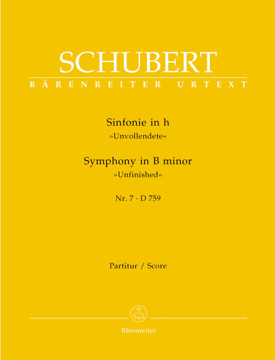 Sinfonie 7 (8) H-Moll d 759 "Unvollendete". Partitur, Urtextausgabe Music