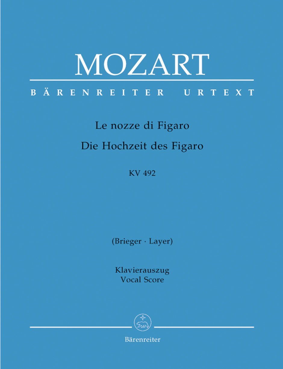 Le nozze di Figaro (Die Hochzeit des Figaro) KV 492 -Opera buffa in vier Akten-. Klavierauszug, Urtextausgabe Sheet Music
