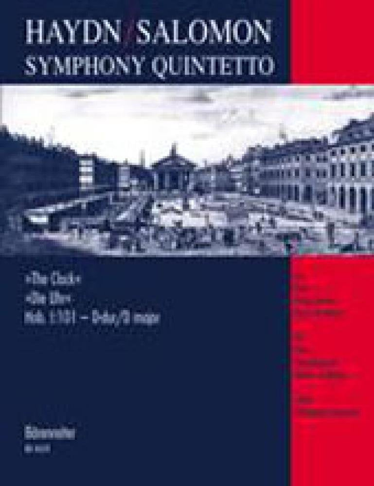 Sinfonie 101 d-Dur Hob 1/101 (die Uhr). Flöte, Violine, Viola, Violoncello, Klavier Sheet Music