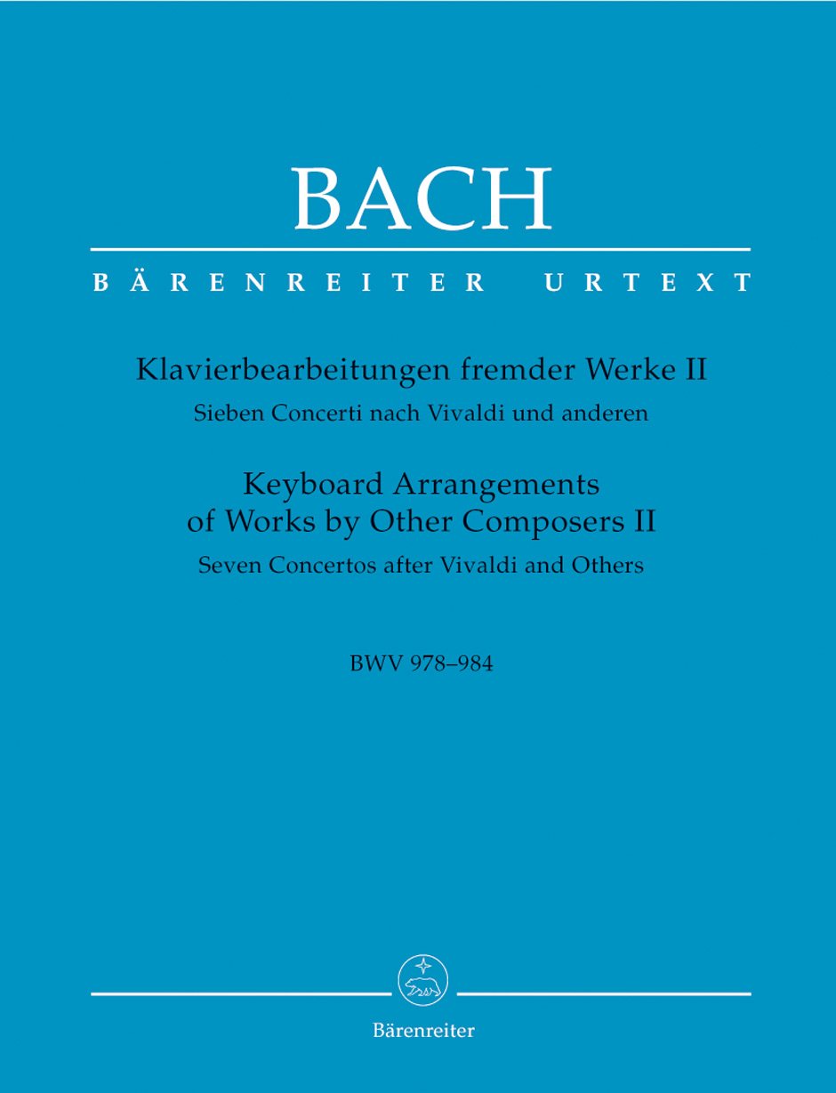 Concertos d'après des maîtres italiens Vol.2 BVW 985-987 --- Piano book