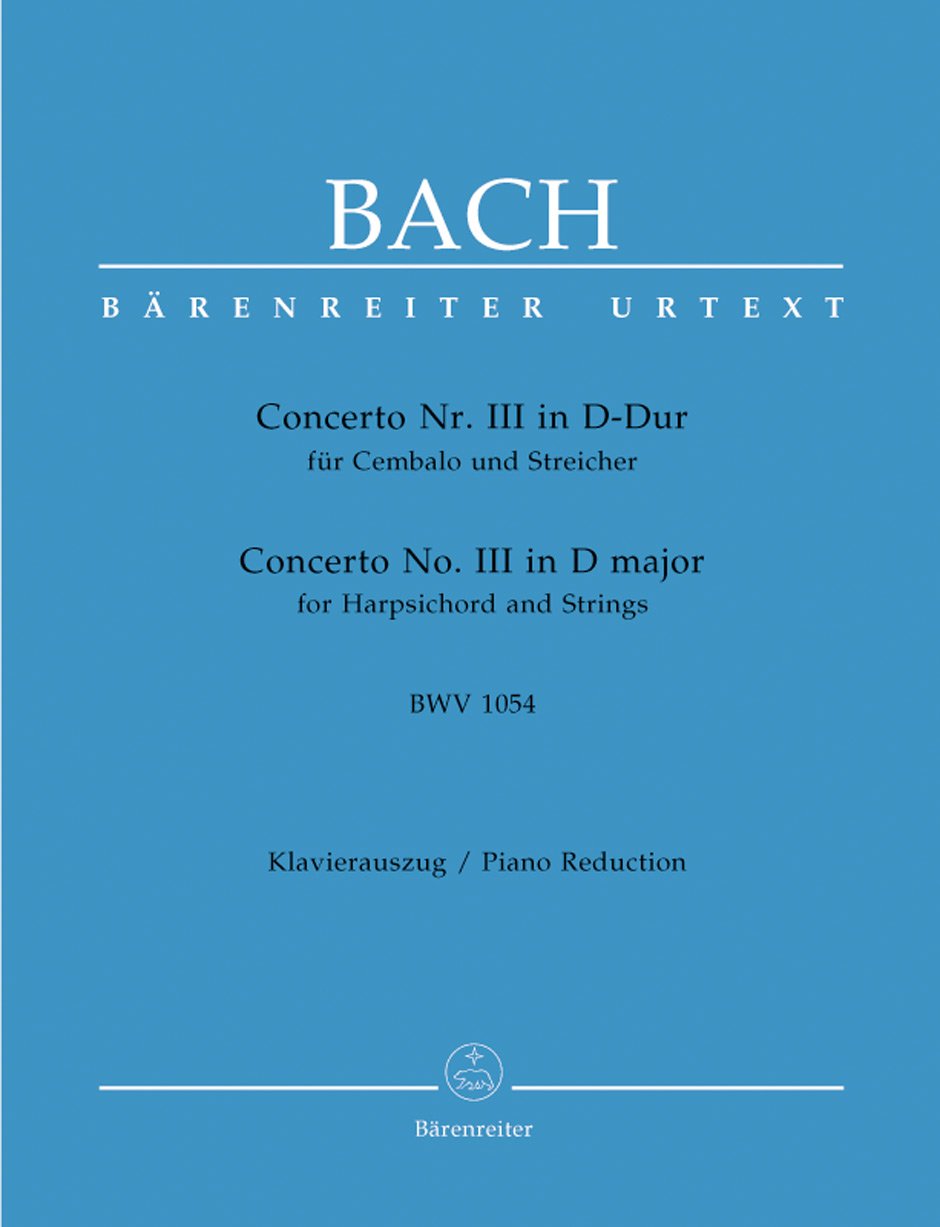 Concerto Piano No3 BWV 1054 Ré Majeur --- Pianos (2) Sheet Music