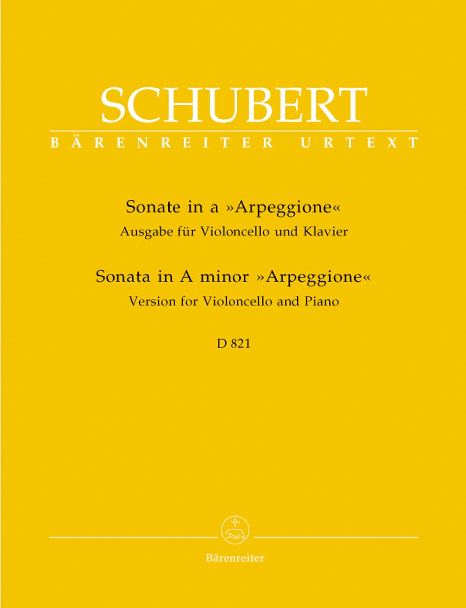 Sonate a-Moll D 821 Arpeggione-Ausgabe für Violoncello und Klavier-. BÄRENREITER URTEXT. Spielpartitur, Stimmen, Urtextausgabe Music