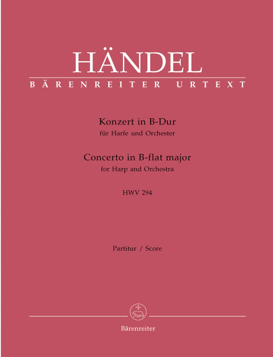 Konzert für Harfe und Orchester B-Dur op. 4/6 HWV 294. Partitur, Urtextausgabe Sheet Music