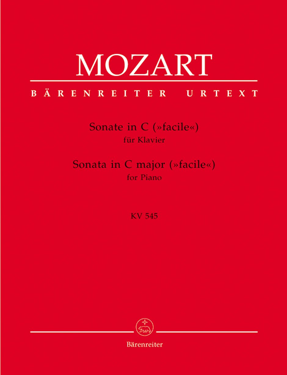 Sonate für Klavier C-Dur KV 545 ""Facile"". BÄRENREITER URTEXT. Spielpartituren, Urtextausgabe Sheet Music