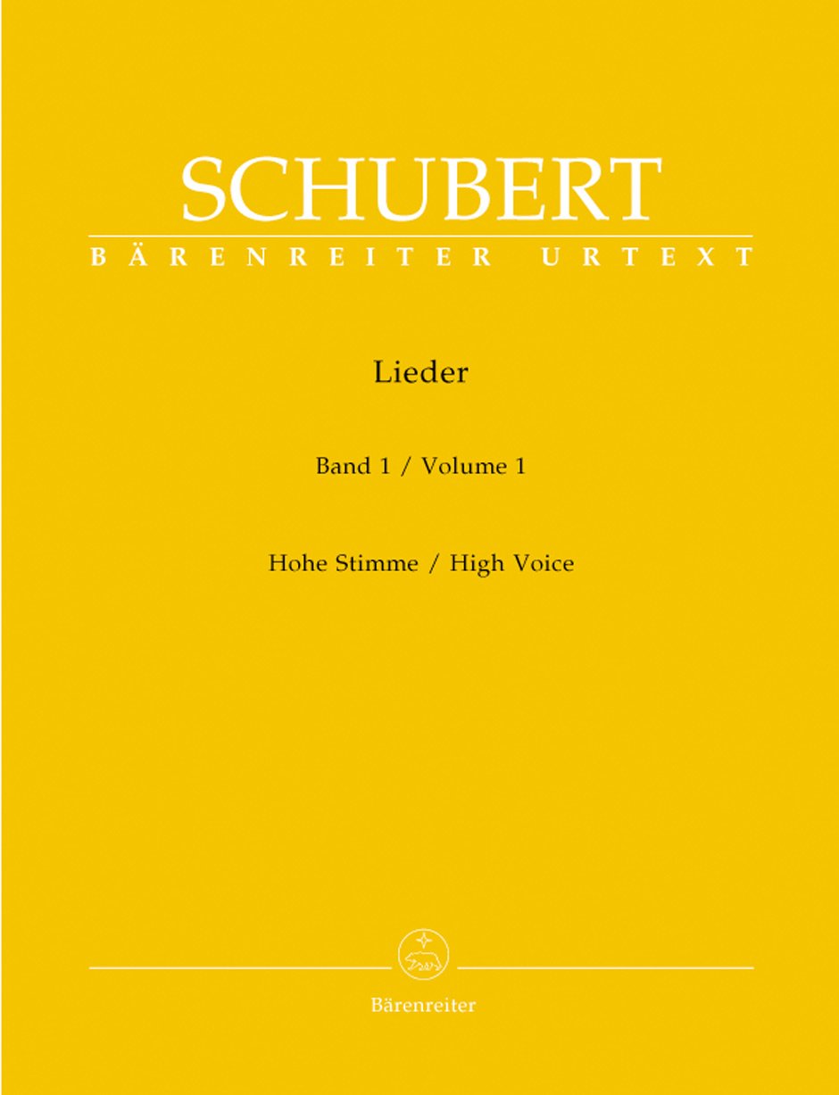 Lieder, Band 1 (Hohe Stimme). Singpartitur, Sammelband, Urtextausgabe. BÄRENREITER URTEXT Sheet Music