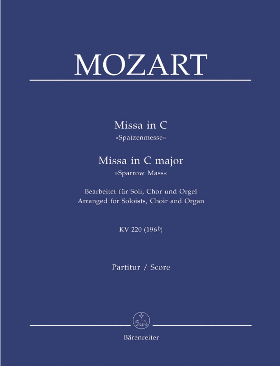Mass in C Major K.220 (Arranged for Soloists, Choir and Organ) cd