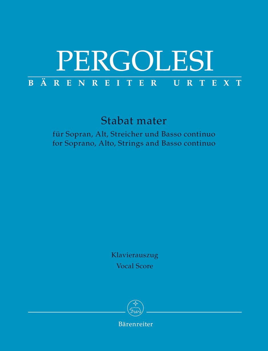 Stabat mater für Sopran, Alt, Streicher und Basso continuo. Klavierauszug, Urtextausgabe Sheet Music