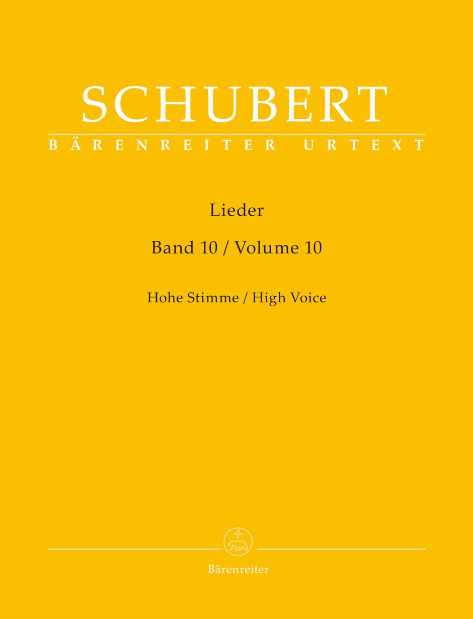 Lieder, Band 10 für hohe Stimme. Singpartitur, Urtextausgabe. BÄRENREITER URTEXT Sheet Music