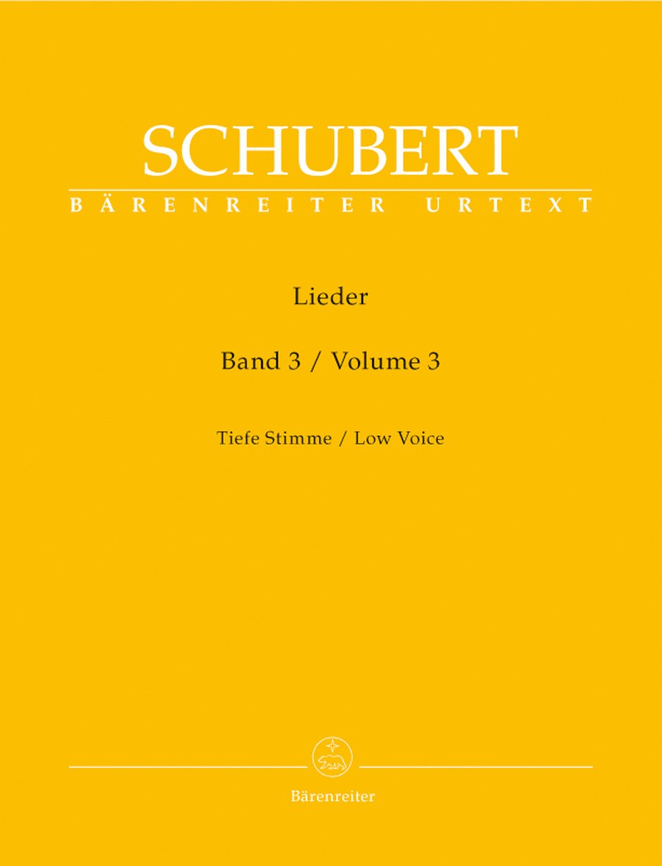 Lieder, Band 3 op. 80-98 (Tiefe Stimme). Singpartitur, Sammelband, Urtextausgabe. BÄRENREITER URTEXT Sheet Music