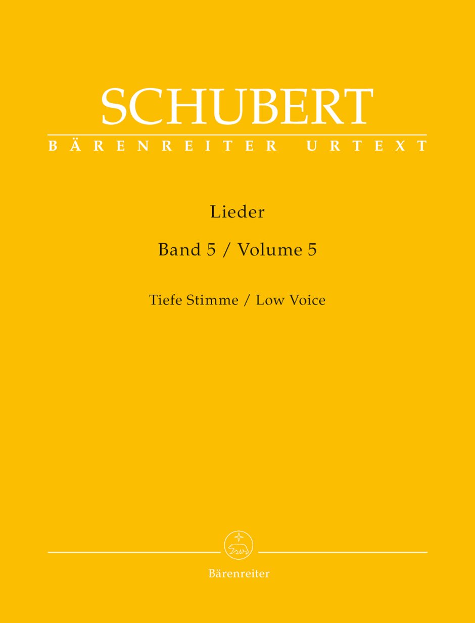 Lieder, Band 5 (Tiefe Stimme). Singpartitur, Sammelband, Urtextausgabe. BÄRENREITER URTEXT Sheet Music