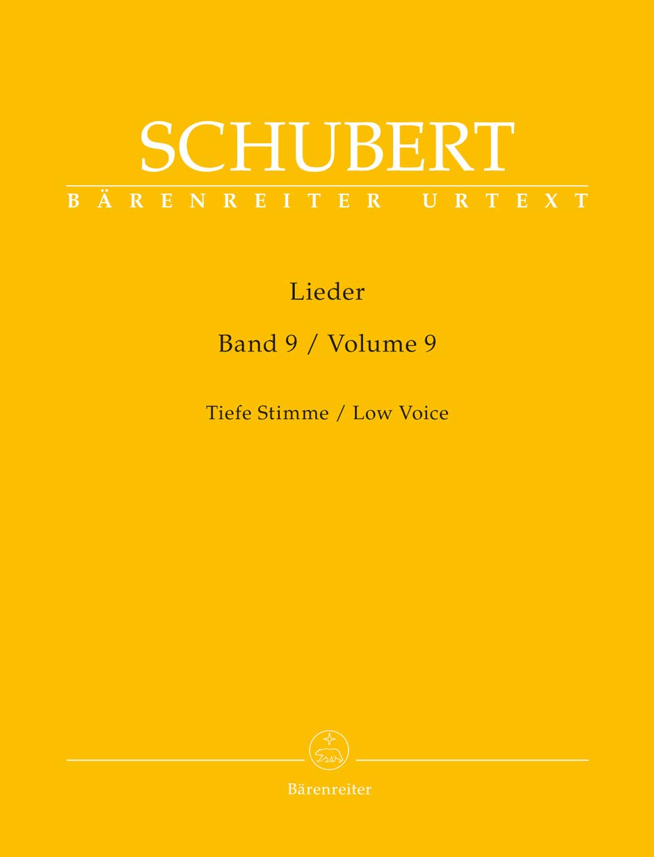 Lieder, Band 9 (Tiefe Stimme). Singpartitur, Sammelband, Urtextausgabe. BÄRENREITER URTEXT Books