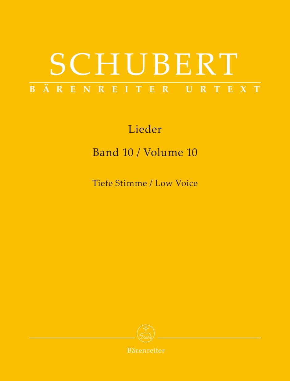 Lieder, Band 10 (Tiefe Stimme). Singpartitur, Urtextausgabe. BÄRENREITER URTEXT Arts & Music