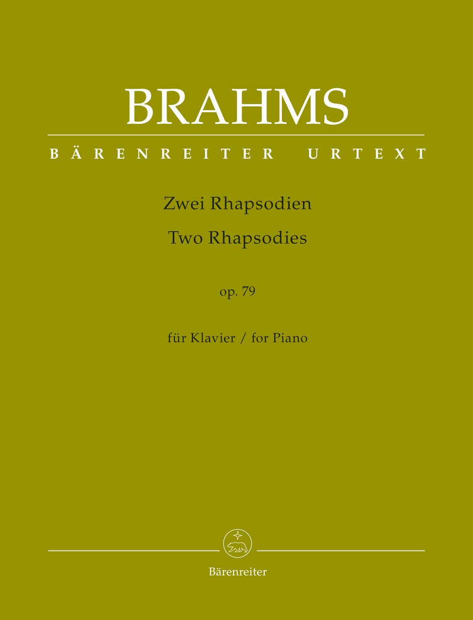 Zwei Rhapsodien für Klavier op. 79. Spielpartitur(en), Sammelband, Urtextausgabe. BÃRENREITER URTEXT Sheet Music