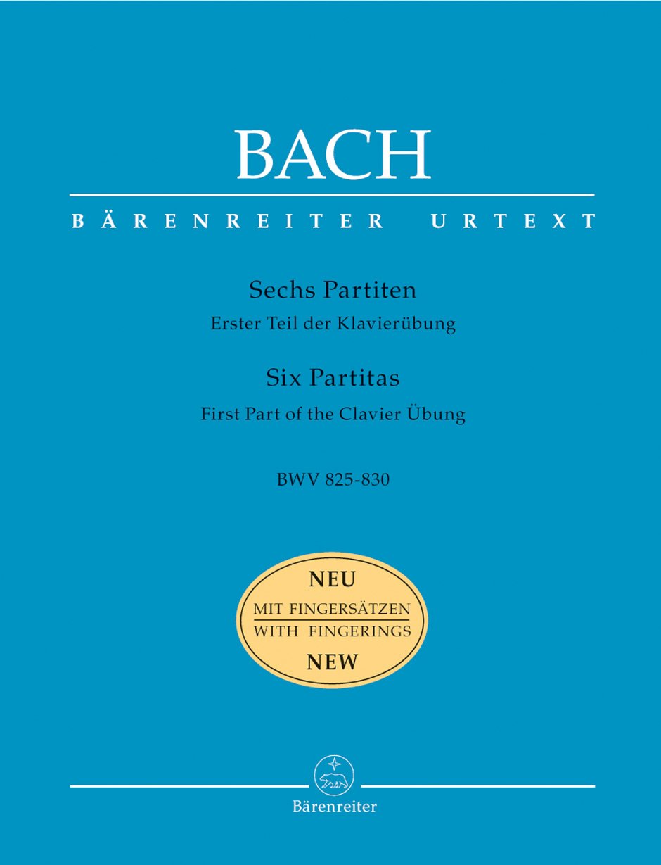 Sechs Partiten BWV 825-830 Erster Teil der Klavierübung.Spielpartitur(en), Urtextausgabe, Sammelband: Erster Teil der Klavierübung. Fingersätze von Ragna Schirmer Sheet Music