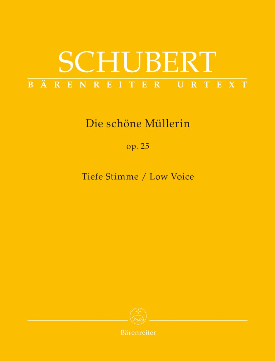 Die schöne Müllerin op. 25 D 795 (Tiefe Stimme). Singpartitur, BÄRENREITER URTEXT: Vorwort von Walther Dürr über Entstehungsgeschichte und Quellenlage. Texte deutsch-englisch Sheet Music