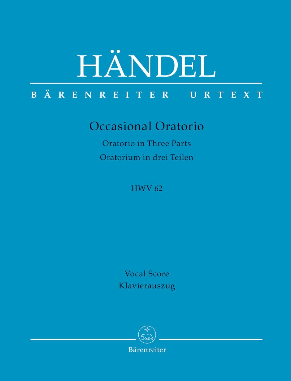 Occasional Oratorio HWV62 --- Chant et Piano Sheet Music