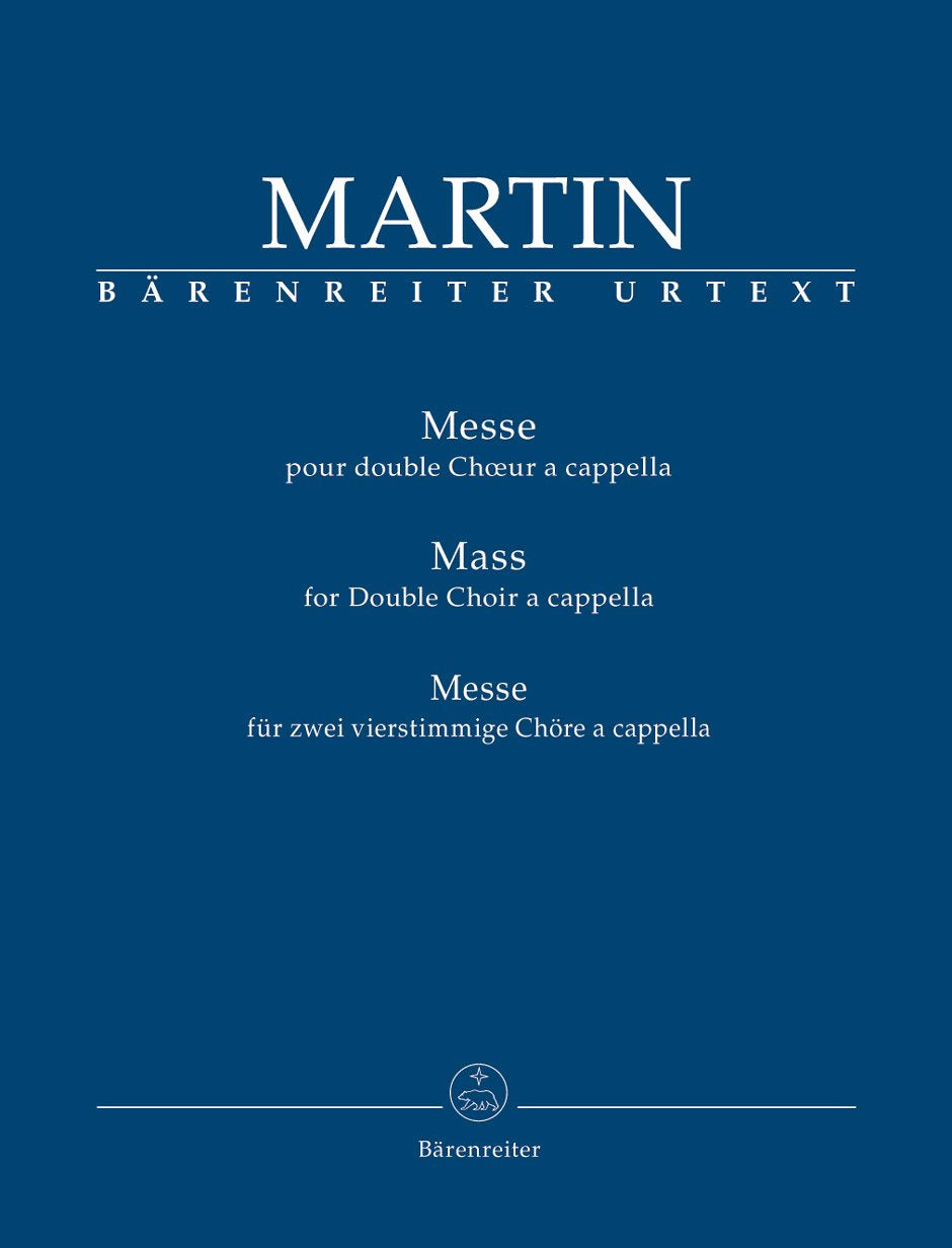 Messe für zwei vierstimmige Chöre a cappella.BÄRENREITER URTEXT.Chorpartitur, Urtextausgabe: Vorwort (dt./engl.) und Kritischer Kommentar (engl.) Sheet Music