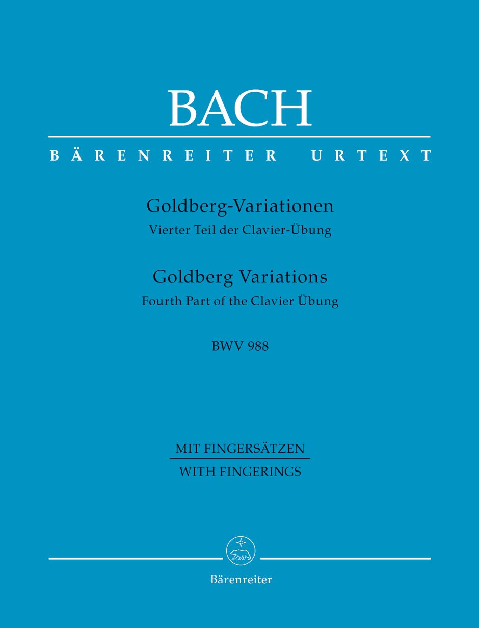 Goldberg-Variationen BWV 988 -Vierter Teil der Clavier-Übung-.BÄRENREITER URTEXT.Spielpartitur, Urtextausgabe Sheet Music