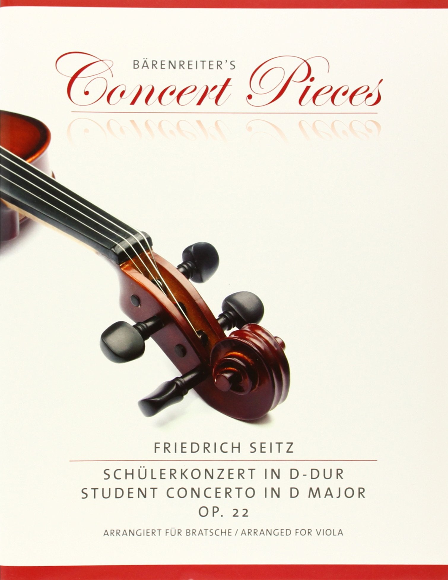 Schülerkonzert in D-Dur op. 22. Arrangiert für Viola. Bratschenstimme mit beigelegtem Klavierauszug Sheet Music