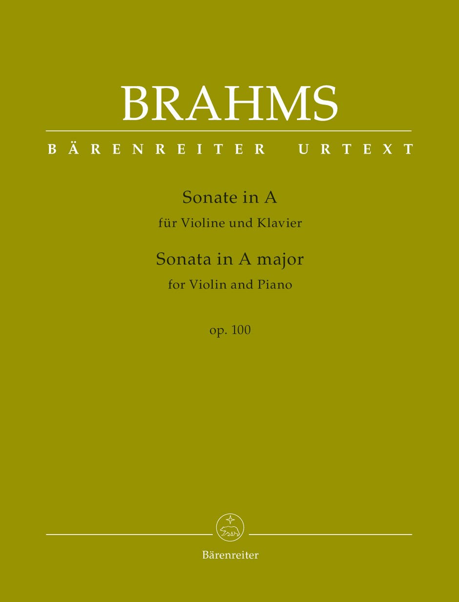 Sonate für Violine und Klavier A-Dur op. 100. Urtextausgabe Sheet Music
