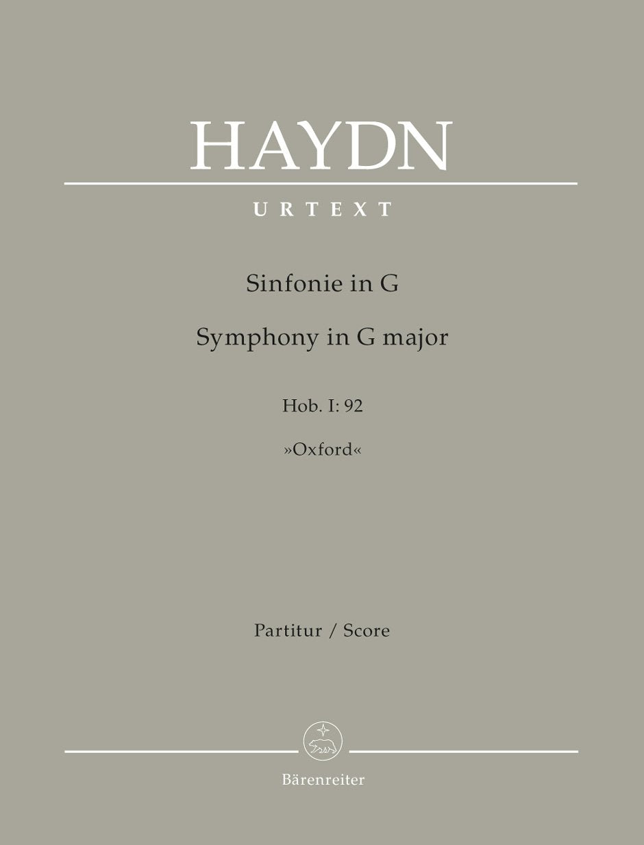 Sinfonie G-Dur Hob. I:92 ""Oxford"". Partitur, Urtextausgabe Music