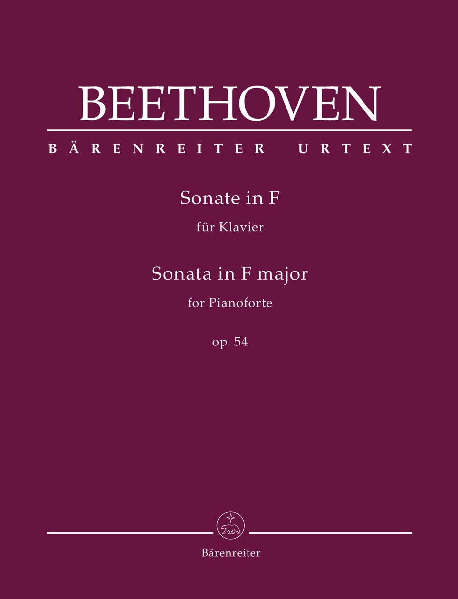 Sonate für Klavier F-Dur op. 54. Spielpartitur, Urtextausgabe. BÄRENREITER URTEXT Books