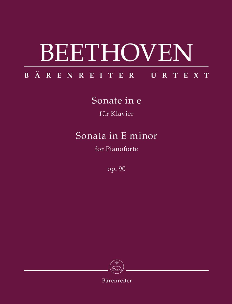 Sonate Opus 90 en mi mineur --- Piano Sheet Music