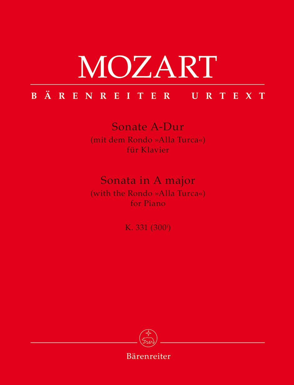 Sonate für Klavier A-Dur KV 331 (300i) (mit dem Rondo -Alla Turca- / -mit dem türkischen Marsch-). Spielpartitur, BÄRENREITER URTEXT Books