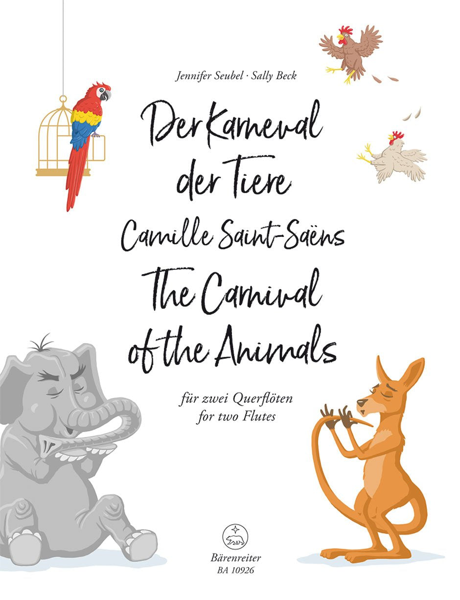 Der Karneval der Tiere für zwei Querflöten. Spielpartitur(en) Books