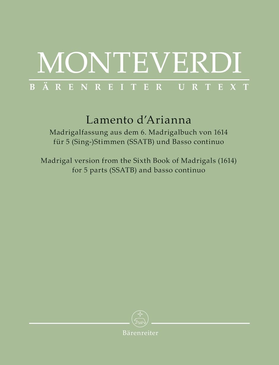 Lamento d'Arianna (Madrigalfassung aus dem 6. Madrigalbuch von 1614) Sheet Music