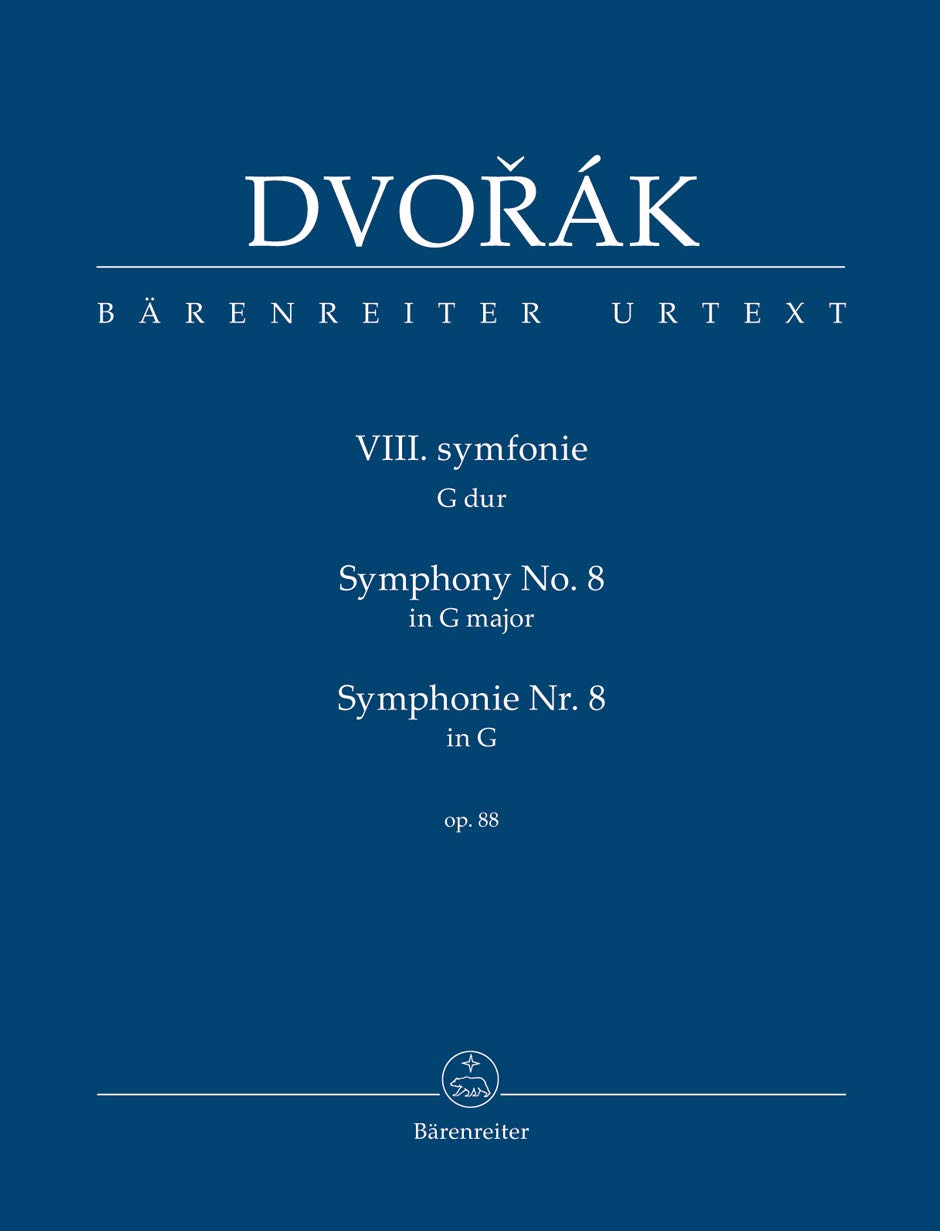 Symphonie Nr. 8 G-Dur op. 88. Studienpartitur, Urtextausgabe. BÄRENREITER URTEXT Music