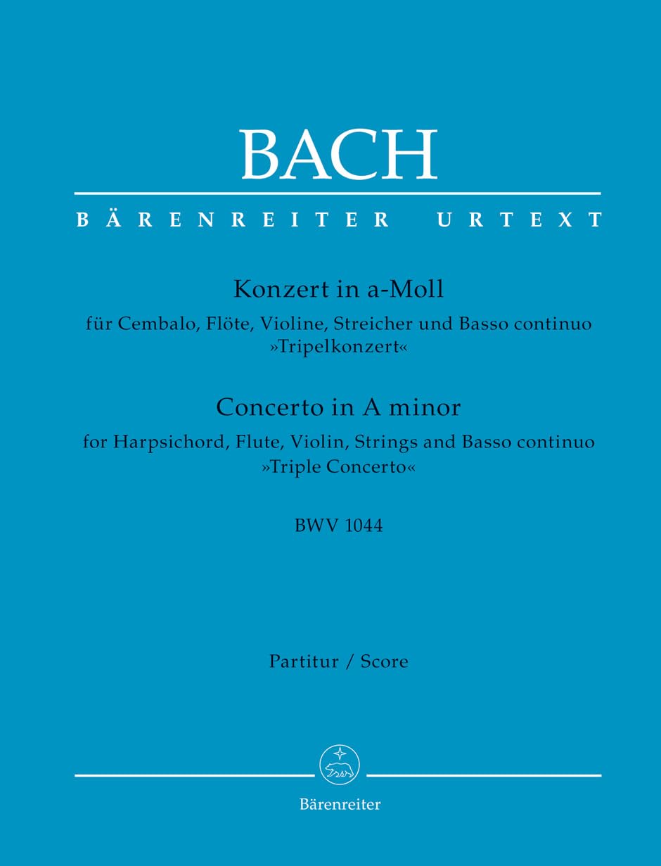 Konzert für Cembalo, Flöte, Violine, Streicher und Basso continuo a-Moll BWV 1044 "Tripelkonzert" Arts & Music