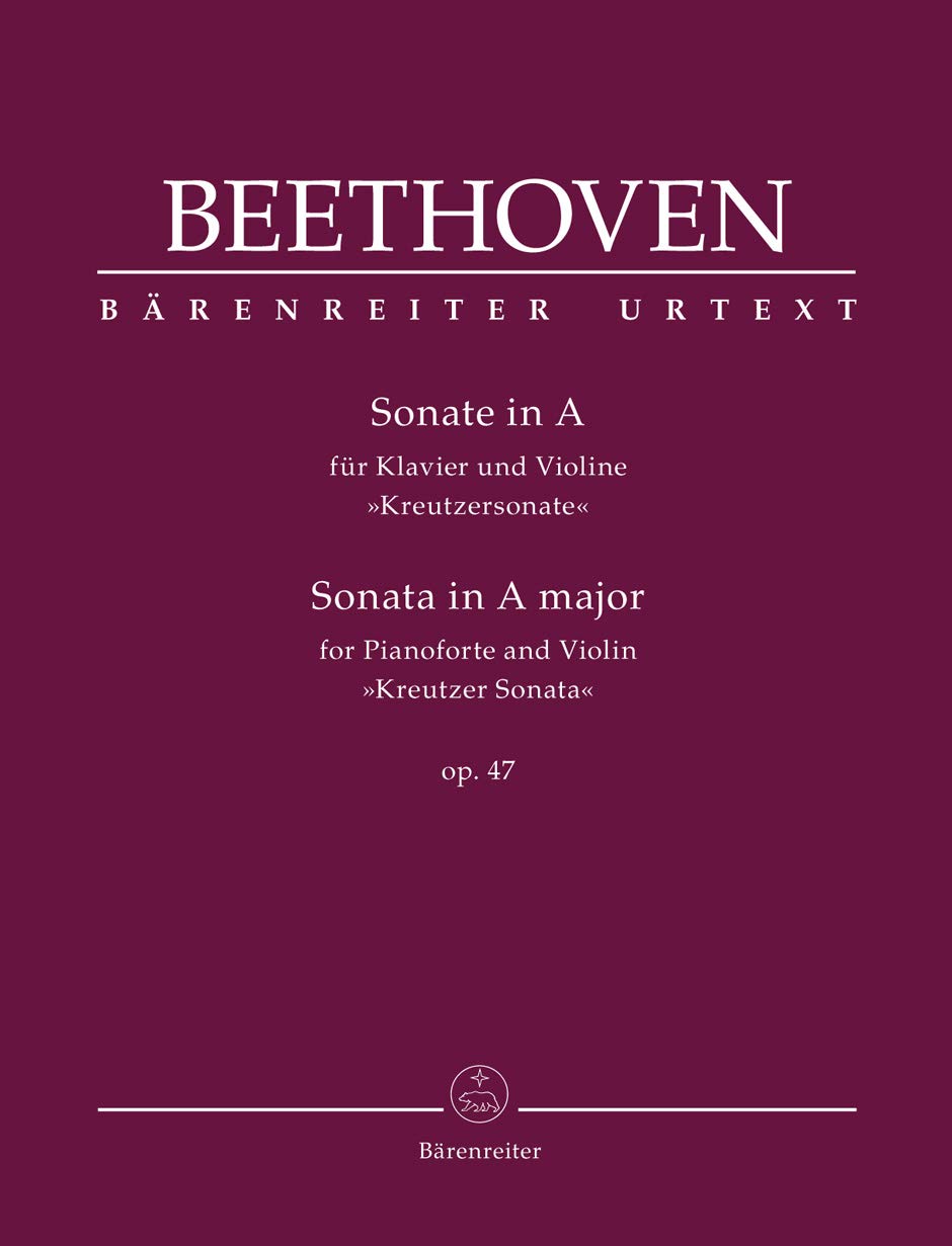 Sonate für Klavier und Violine A-Dur op. 47 ""Kreutzersonate"". Spielpartitur, Stimmen (2), Urtextausgabe. BÄRENREITER URTEXT Sheet Music