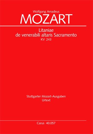 Mozart: Litaniae de venerabili altaris Sacramento in Es (KV 243). Partitur Sheet Music