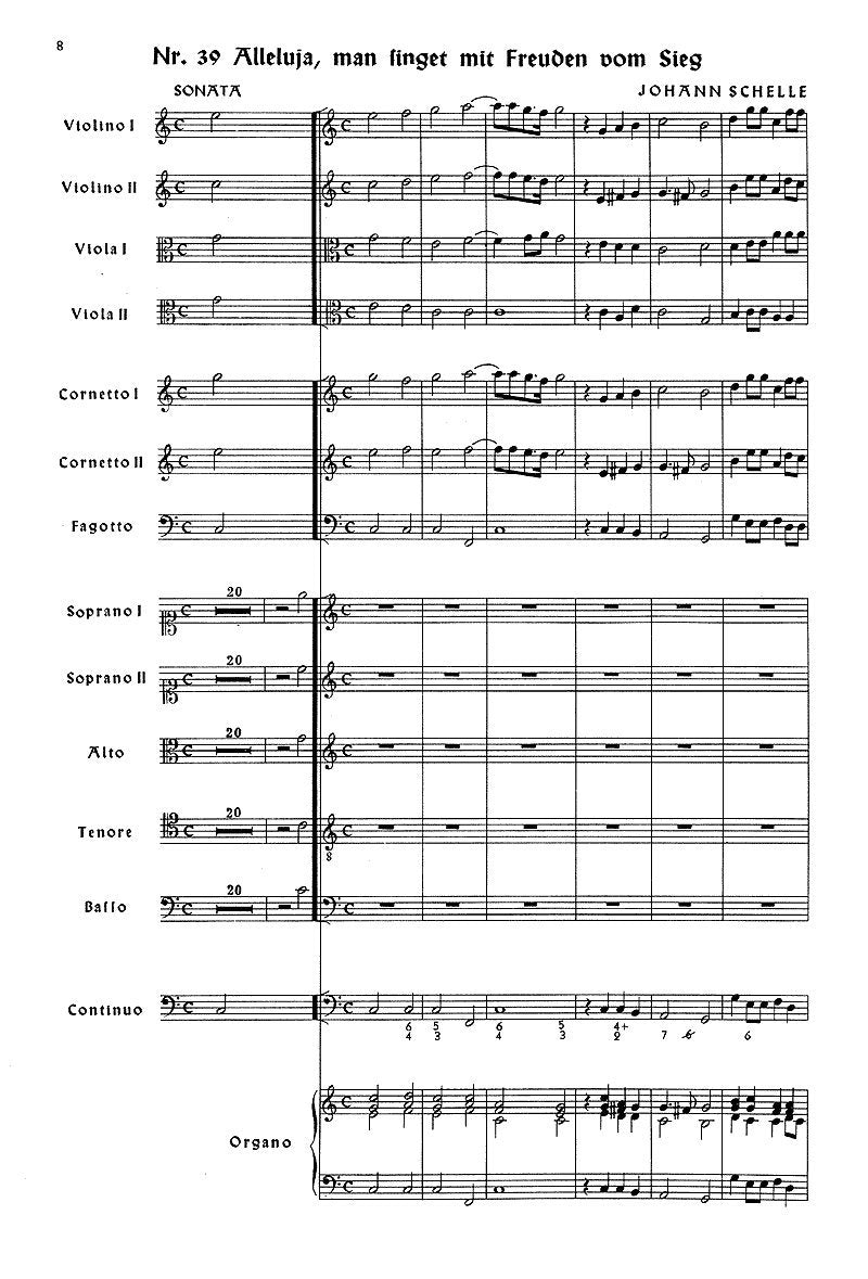 Schelle: Alleluja, man singet mit Freuden. Partitur Sheet Music