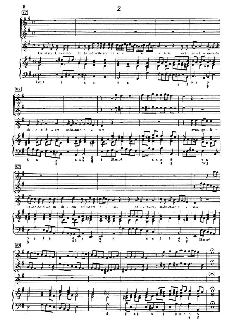 Krieger: Cantate Domino (Singet dem Herrn). Partitur Sheet Music