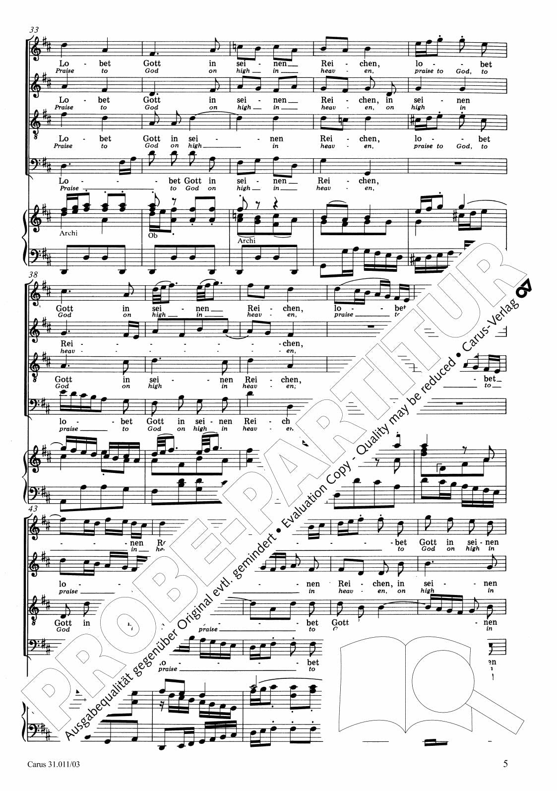 Himmelfahrtsoratorium (Klavierauszug): BWV 11, 1735 Sheet Music
